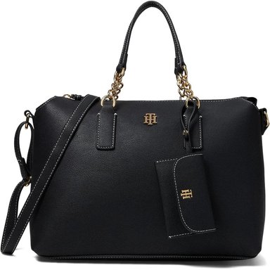 TOMMY HILFIGER | BOLSO SATCHEL TZ CONVERTIBLE BRIELLE II CON COLGANTE