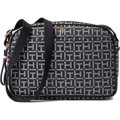 TOMMY HILFIGER | BOLSO CÁMARA CYNTHIA CON MONOGRAMA CUADRADO JACQUARD CROSSBODY