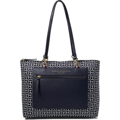 TOMMY HILFIGER | BOLSO TOTE AMELIA II CON JACQUARD DE MONOGRAMA CUADRADO