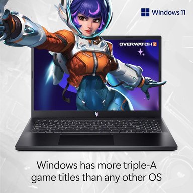 LAPTOP GAMING NITRO 15.6' FHD 144HZ RYZEN 5 7535HS 8GB 512GB SSD RTX 4050 ACER | NEGRO - TECLADO INGLÉS - 2