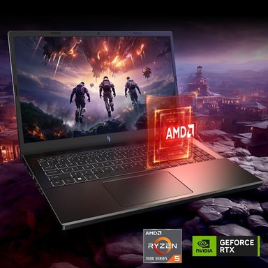 LAPTOP GAMING NITRO 15.6' FHD 144HZ RYZEN 5 7535HS 8GB 512GB SSD RTX 4050 ACER | NEGRO - TECLADO INGLÉS - 3