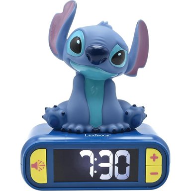 LILO Y STITCH | RELOJ DESPERTADOR CON LUZ NOCTURNA Y MELODÍAS Y PANTALLA LCD | STITCH