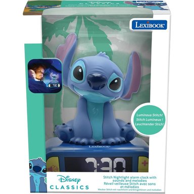 LILO Y STITCH | RELOJ DESPERTADOR CON LUZ NOCTURNA Y MELODÍAS Y PANTALLA LCD | STITCH - 3