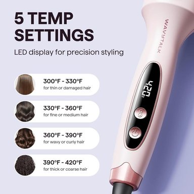 WAVYTALK CEPILLO TÉRMICO 1.5” TURMALINA CON IONES Y CONTROL DE CALOR - 4