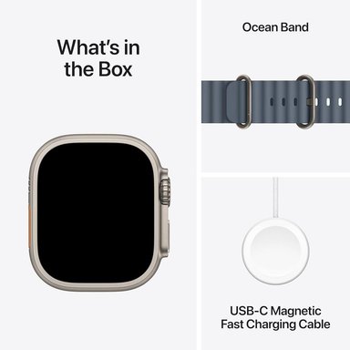 APPLE WATCH ULTRA 3 (GPS + CELLULAR 49MM) | NATURAL TITANIO + OCEAN BAND AZUL ONE SIZE - 6