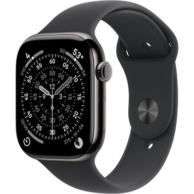 APPLE WATCH SERIES 11 (GPS + CELLULAR 46MM) | SLATE TITANIO + SPORT BAND BLACK M-L
