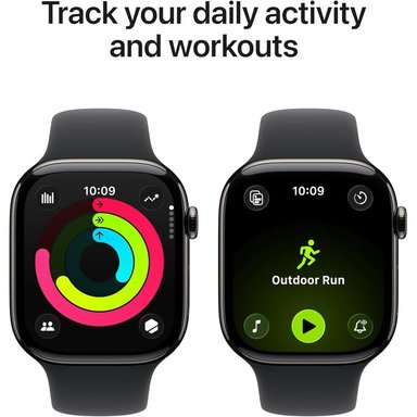 APPLE WATCH SERIES 11 (GPS + CELLULAR 46MM) | SLATE TITANIO + SPORT BAND BLACK M-L - 3