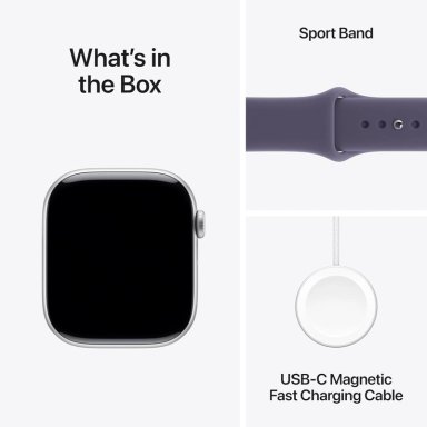 APPLE WATCH SERIES 11 SILVER ALUMINIO (GPS 46MM) + SPORT BAND PURPLE FOG M/L - 6