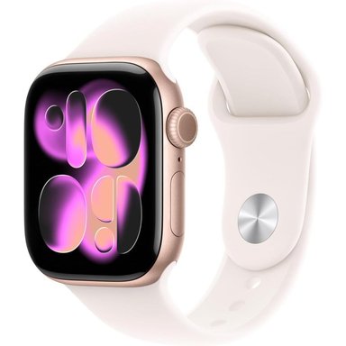 APPLE WATCH SERIES 11 (GPS 42MM) | ROSE GOLD ALUMINIO + SPORT BAND LIGHT BLUSH S-M