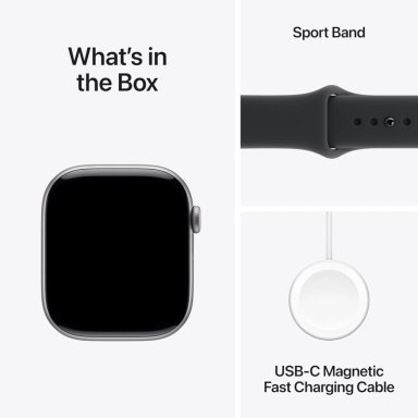 APPLE WATCH SERIES 11 SPACE GRAY ALUMINIO (GPS 46MM) + SPORT BAND NEGRO M/L - 6