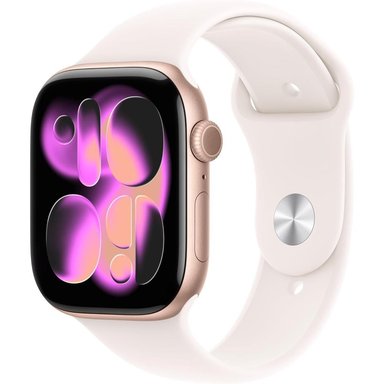 APPLE WATCH SERIES 11 (GPS + CELLULAR 46MM) | ORO ROSA ALUMINIO + SPORT BAND LIGHT BLUSH M-L