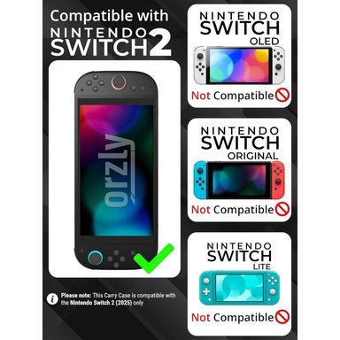 ESTUCHE DE VIAJE PROTECTOR PARA NINTENDO SWITCH 2 ORZLY | NEGRO - 2