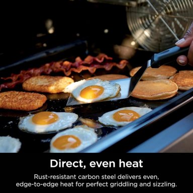 NINJA FLEXFLAME FULL GRIDDLE, ACERO CARBONO, DRENAJE GRASA | PLATEADA - 3