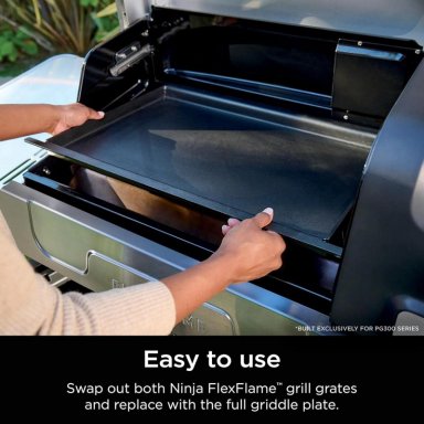 NINJA FLEXFLAME FULL GRIDDLE, ACERO CARBONO, DRENAJE GRASA | PLATEADA - 5