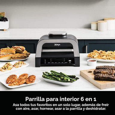 NINJA PARRILLA FOODI SMART XL DG551 6 EN 1, 4 QT / 3.78 L | NEGRO/PLATEADO - 2