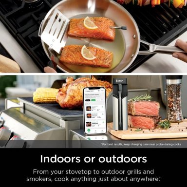 NINJA TERMÓMETRO PROCHEF BLUETOOTH WP100, INALÁMBRICO, PARA CARNES Y PARRILLAS - 4