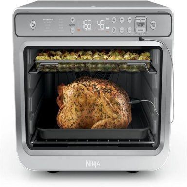 NINJA PRESTIGE XL DT551, HORNO TOSTADOR Y FREIDORA 10 EN 1, 1800 W | ACERO