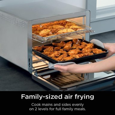 NINJA PRESTIGE XL DT551, HORNO TOSTADOR Y FREIDORA 10 EN 1, 1800 W | ACERO - 3