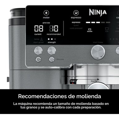 NINJA CAFETERA LUXE CAFÉ PREMIER, FILTRO RÁPIDO Y MOLINILLO | GRIS METÁLICO - 5