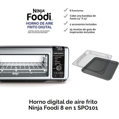 NINJA HORNO DE ENCIMERA DIGITAL AIR FRY SP101 8 EN 1, 60.7 OZ / 1.8 L | PLATEADO - 2