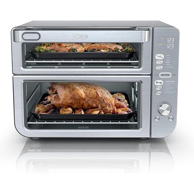 NINJA HORNO DOBLE XL DCT601, FREIDORA DE AIRE 12 EN 1, SMARTFINISH | ACERO - 1