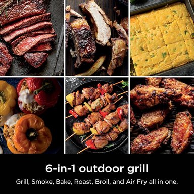 NINJA WOODFIRE OG321, PARRILLA Y AHUMADOR 6 EN 1, | NEGRO - 3