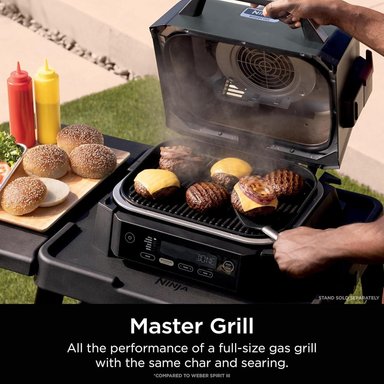 NINJA WOODFIRE OG321, PARRILLA Y AHUMADOR 6 EN 1, | NEGRO - 6