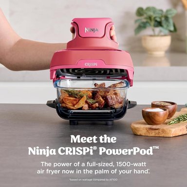 NINJA CRISPI FN101DR, FREIDORA PORTÁTIL 4 EN 1, 6 TAZAS / 1.4 L | CHERRY CRUSH - 4