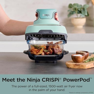 NINJA CRISPI FN101MT, FREIDORA AIRE PORTÁTIL 4 EN 1, 4 QT / 3,8 L | MENTA - 3