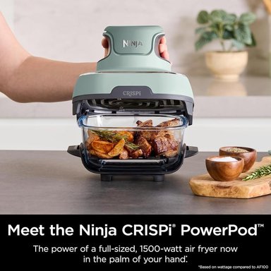 NINJA CRISPI FN101SG, FREIDORA DE AIRE Y COCINA PORTÁTIL 4 EN 1, VIDRIO | VERDE - 3
