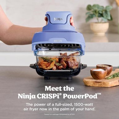 NINJA CRISPI FREIDORA PORTÁTIL 4 EN 1, CON RECIPIENTES 6 TAZAS / 1.4 L | LILA - 4
