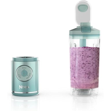 NINJA BLAST MAX BC251MT, LICUADORA PORTÁTIL 22 OZ, TWIST Y GO | VIDRIO MARINO