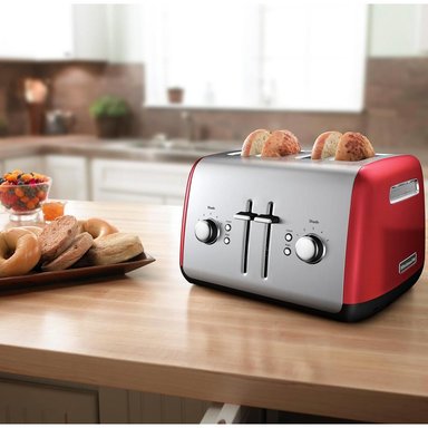KITCHENAID KMT4115ER, TOSTADORA 4 REBANADAS CON PALANCA MANUAL | ROJO IMPERIO - 4
