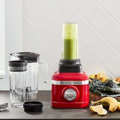 KITCHENAID, LICUADORA PICADORA DE HIELO K150 3 VELOCIDADES CON 2 JARRAS | ROJO - 3