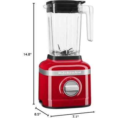 KITCHENAID, LICUADORA PICADORA DE HIELO K150 3 VELOCIDADES CON 2 JARRAS | ROJO - 5