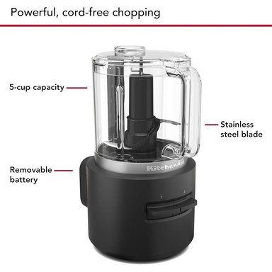 KITCHENAID KFCR531, PICADORA DE ALIMENTOS INALÁMBRICA GO | NEGRO MATE - 3