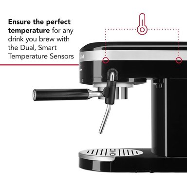 KITCHENAID KES6503, CAFETERA ESPRESSO SEMIAUTOMÁTICA DE METAL NEGRO - 2