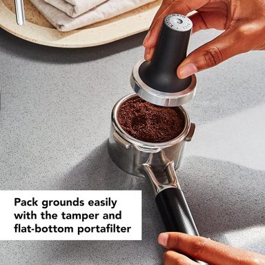 KITCHENAID KES6503, CAFETERA ESPRESSO SEMIAUTOMÁTICA DE METAL NEGRO - 5