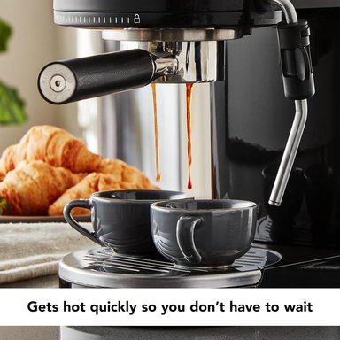 KITCHENAID KES6503, CAFETERA ESPRESSO SEMIAUTOMÁTICA DE METAL NEGRO - 6