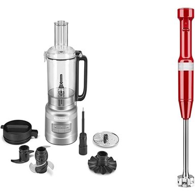 KITCHENAID, PROCESADOR 9 QT / 8.5 L + BATIDORA DE MANO VELOCIDAD VARIABLE | ROJO - 1