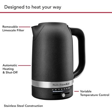 KITCHENAID, HERVIDOR ELÉCTRICO 1.7 L CON CONTROL DE TEMPERATURA | NEGRO - 2