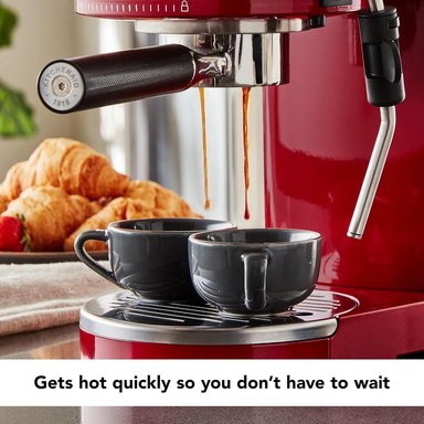 KITCHENAID KES6503, CAFETERA ESPRESSO SEMIAUTOMÁTICA DE METAL | ROJO IMPERIO - 6