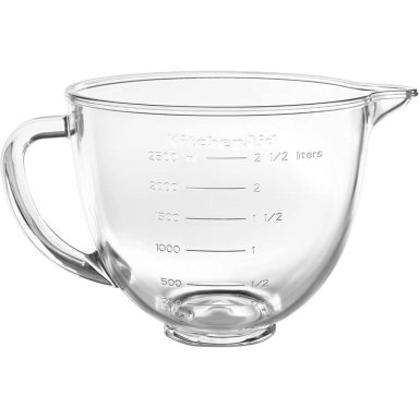 KITCHENAID , RECIPIENTE DE VIDRIO 3.5 QT PARA BATIDORAS CON CABEZAL INCLINABLE