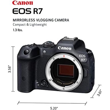 CANON CÁMARA SIN ESPEJO EOS R7 HÌBRIDA | NEGRO - 2