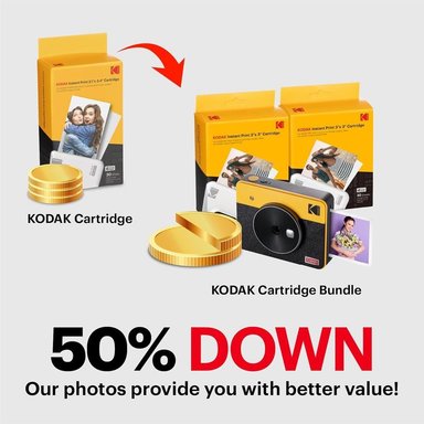 KODAK MINI SHOT 3 RETRO CÁMARA E IMPRESORA 2 EN 1 | BLANCO / NEGRO - 2