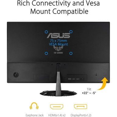 ASUS TUF GAMING VG249Q1R MONITOR 23.8' FULL HD IPS 165HZ - 5