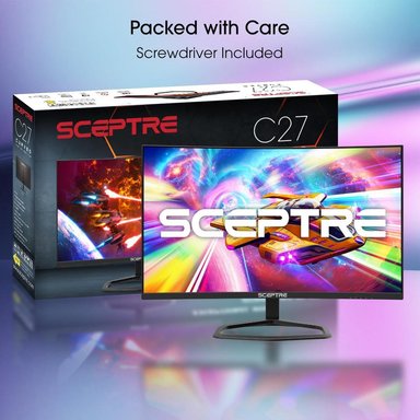 SCEPTRE 27' FHD CURVO 240 HZ 1 MS FREESYNC DISPLAYPORT/HDMI ALTAVOCES R1500 - 4