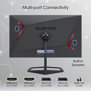 SCEPTRE E255B-FWD240 MONITOR 24.5' FULL HD 240HZ - 5