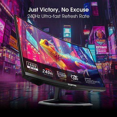 SCEPTRE 24,5' FHD CURVO 240 HZ 1 MS FREESYNC DISPLAYPORT/HDMI BLUE LIGHT R1500 ALTAVOCES - 3