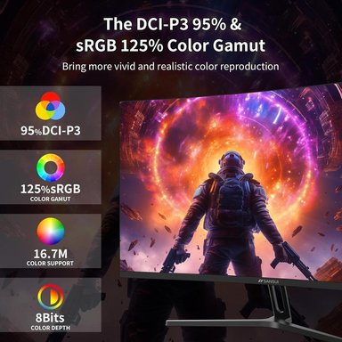SANSUI 32' WQHD 180 HZ CURVO 1500R 1 MS VA FREESYNC HDR VESA - 3